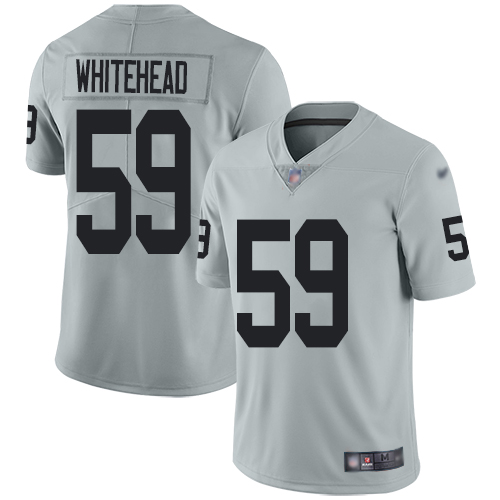 Men Oakland Raiders Limited Silver Tahir Whitehead Jersey NFL Football #59 Inverted Legend Jersey